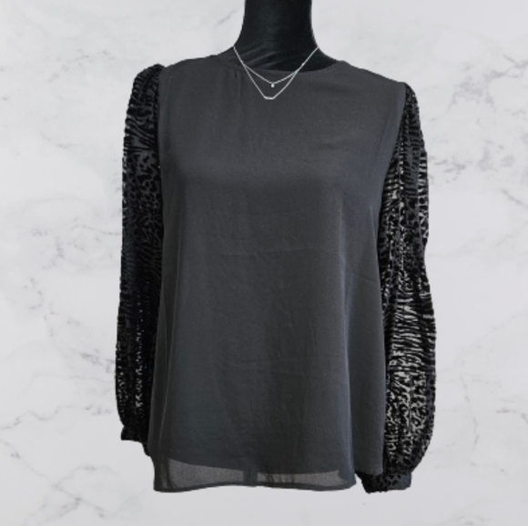Jealous Tomato Tops - Jealous toTomato large women's long sleeve black blouse